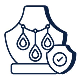 Jewelry with shield icon