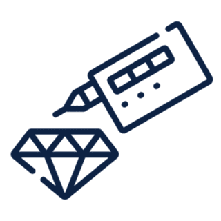 Diamond testing device icon
