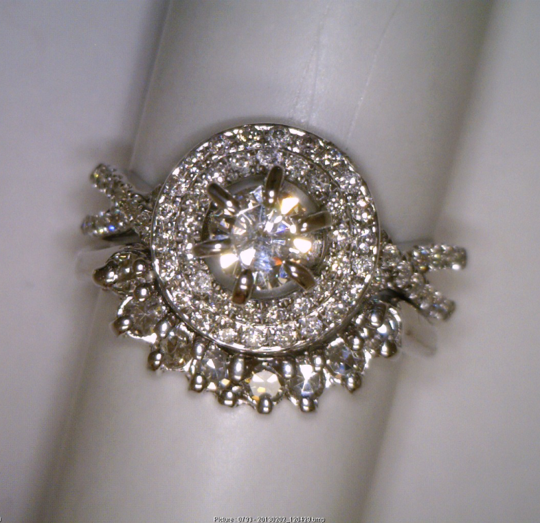 Elegant diamond ring on display
