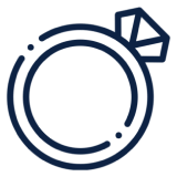 Simple outline of a ring design.