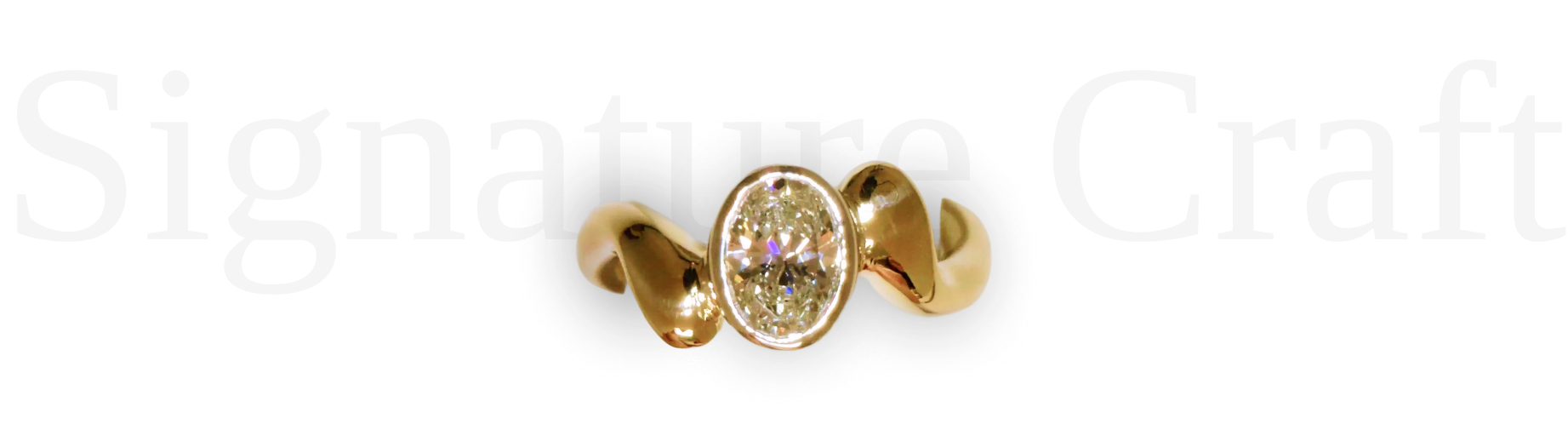 Signature Craft logo with gold ring design